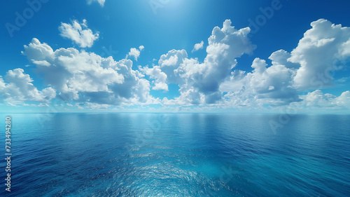Sky  sea and clouds themed background photo