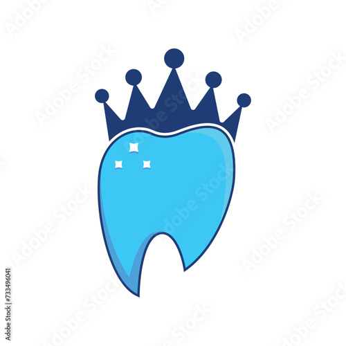 Modern and attractive tooth king logo design