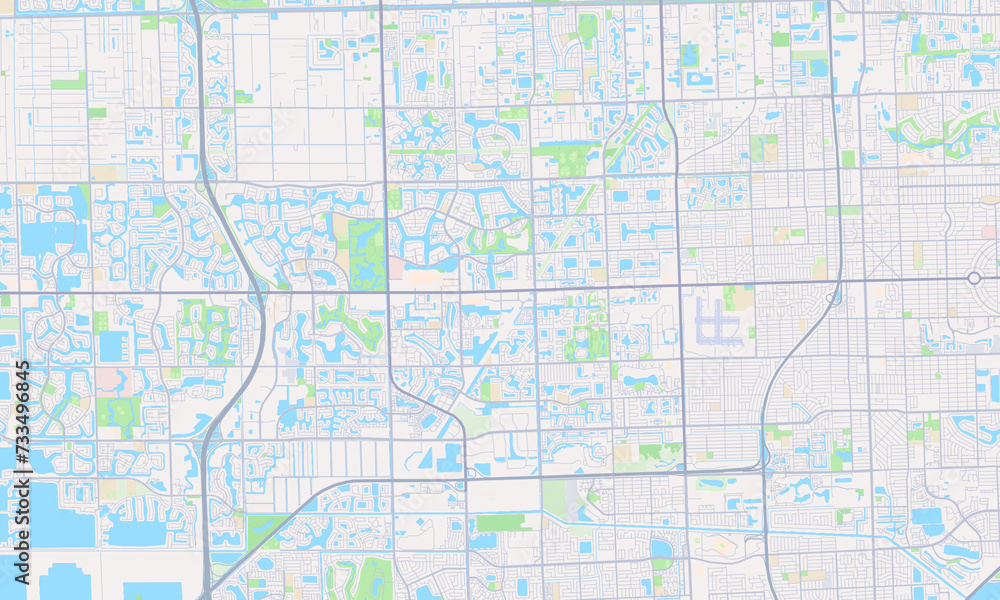 Pembroke Pines Florida Map, Detailed Map of Pembroke Pines Florida