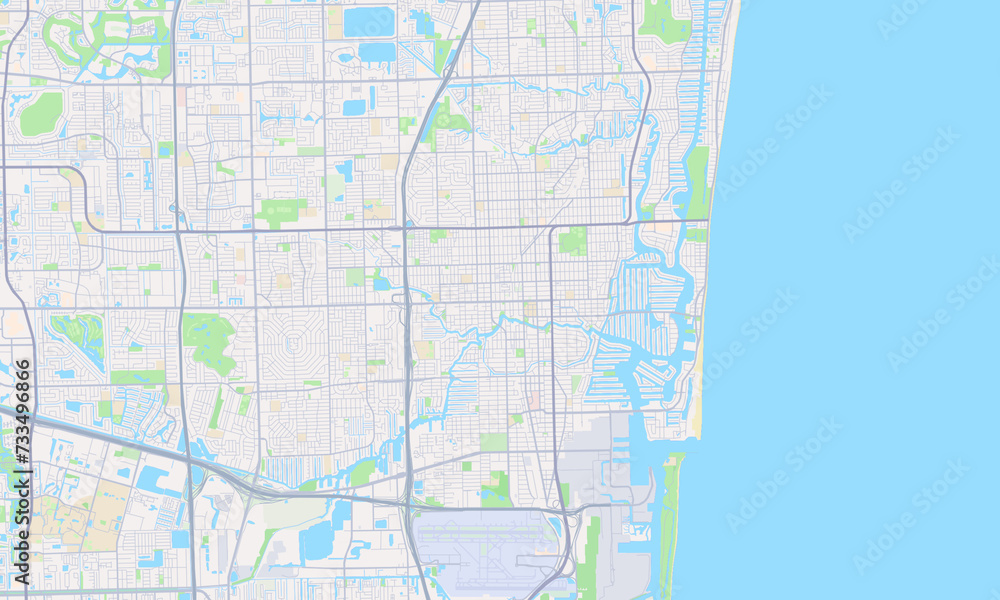 Fort Lauderdale Florida Map, Detailed Map of Fort Lauderdale Florida