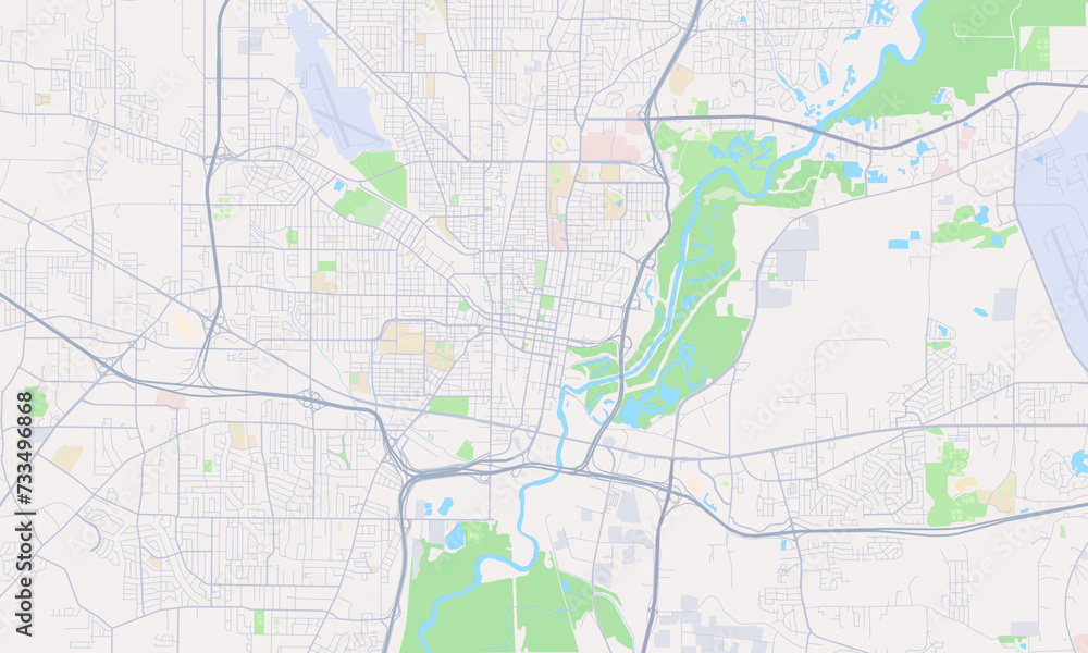 Detailed Map of Jackson Mississippi