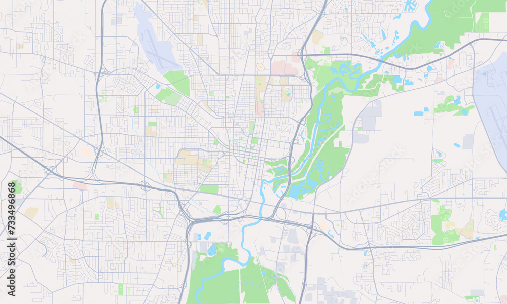 Jackson Mississippi Map, Detailed Map of Jackson Mississippi