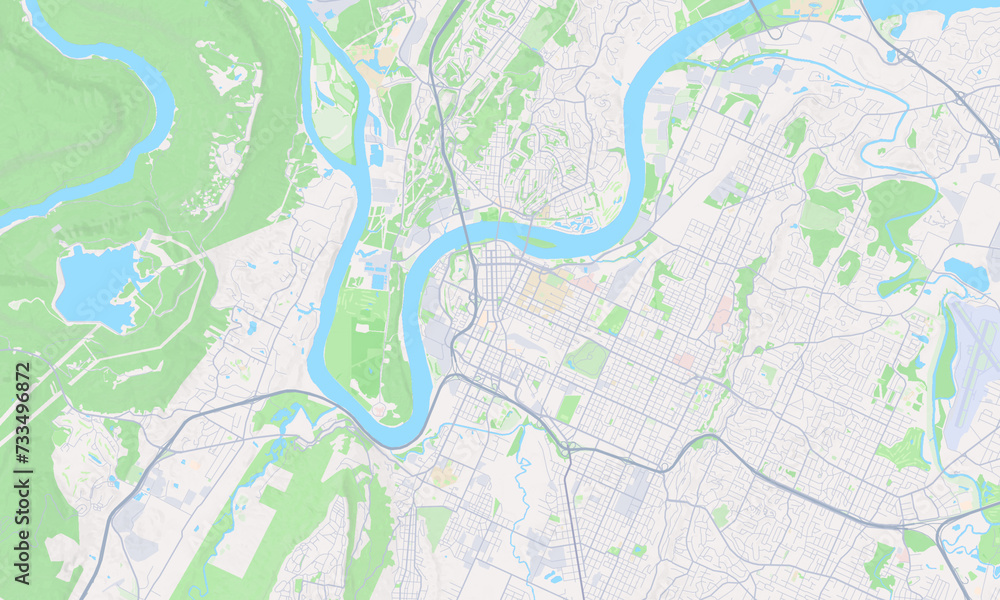 Chattanooga Tennessee Map, Detailed Map of Chattanooga Tennessee