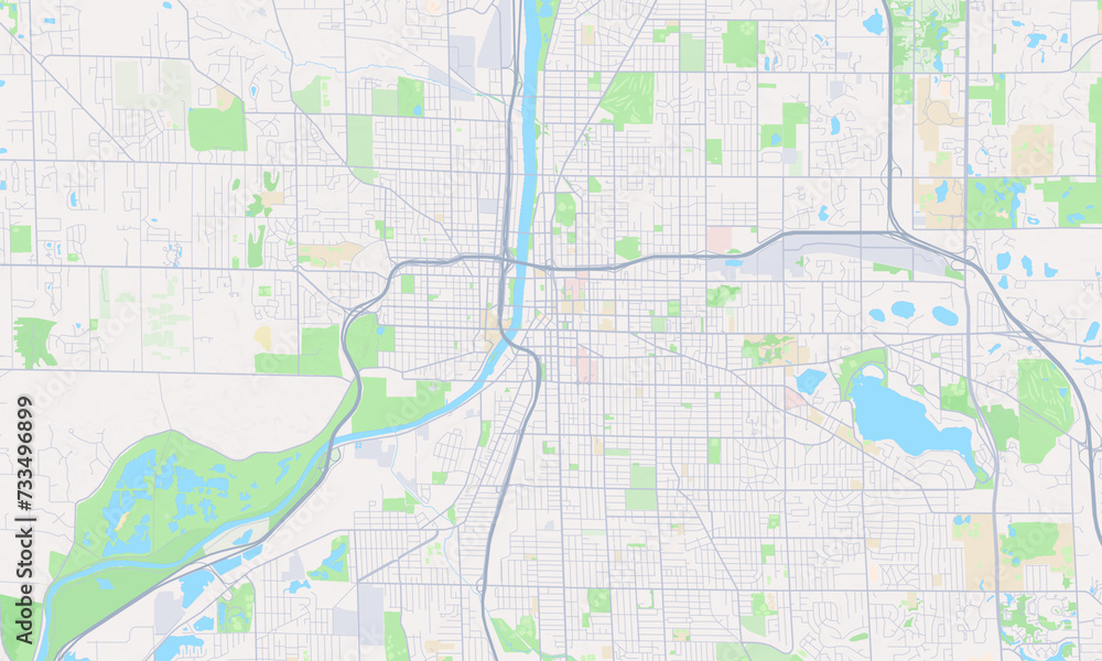 Grand Rapids Michigan Map, Detailed Map of Grand Rapids Michigan