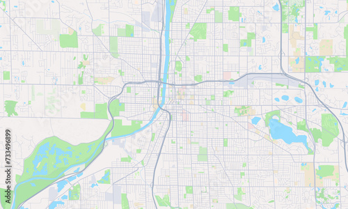 Grand Rapids Michigan Map, Detailed Map of Grand Rapids Michigan photo