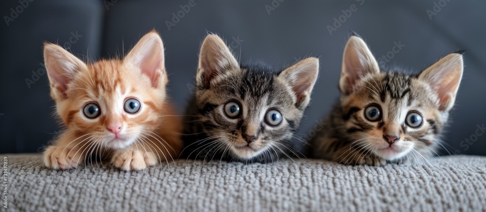 Three Scared Kittens So Adorable: A Trio of Fearful yet Irresistibly Cute Felines