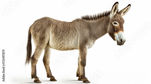 Donkey isolated on white