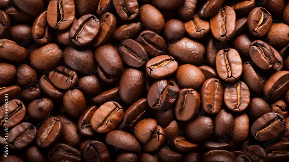 Fototapeta premium roasted coffee beans, can be used as a background