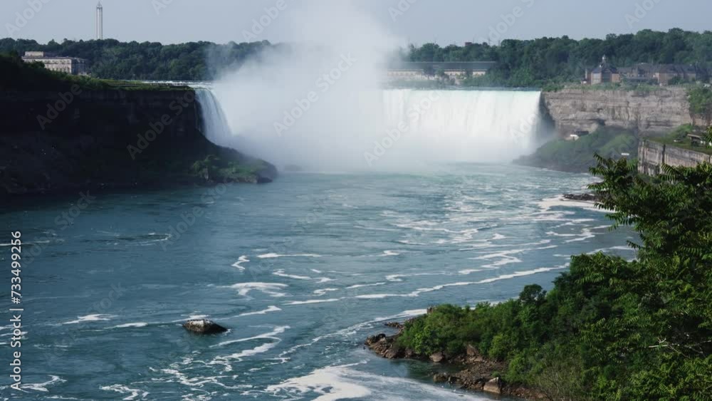 Majestic Niagara Falls Scenery with Natural Mist and Landscape Majestic Niagara Falls Scenery with Natural Mist and Landscape
