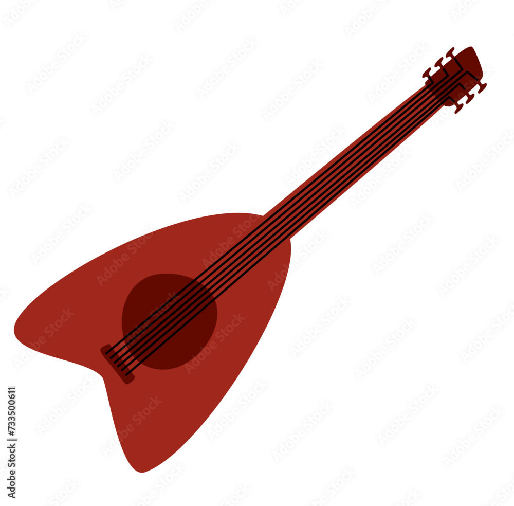 Obraz premium Guitar Instrument Handdrawn Cartoon Illustration Vector 