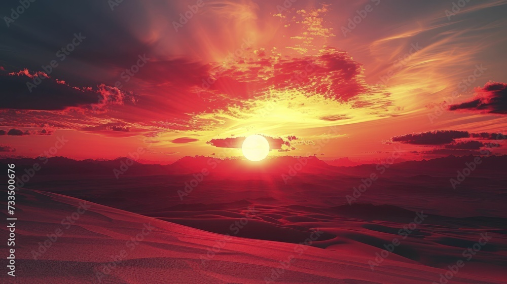 Desert Dusk Majesty, Bright Horizons and Silhouette Views