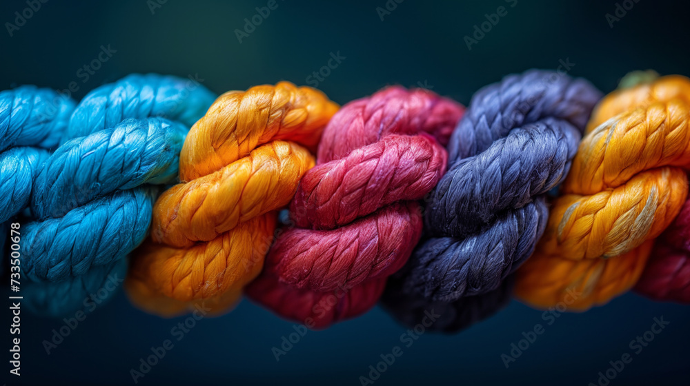 Team rope diverse strength connect partnership together teamwork unity communicate support. Strong diverse network rope team concept integrate braid color background cooperation empower power. Join Team rope diverse strength connect partnership together teamwork unity communicate support. Strong diverse network rope team concept integrate braid color background cooperation empower power. Join