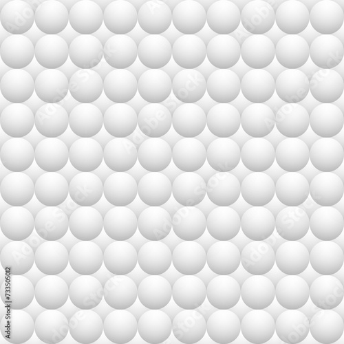 Bulgy pattern of balls with a white gradient. Light monochrome background of balloons. Soft convex circles. Seamless pattern. Vector background for cover, fabric, decor. © IrinaUljankina