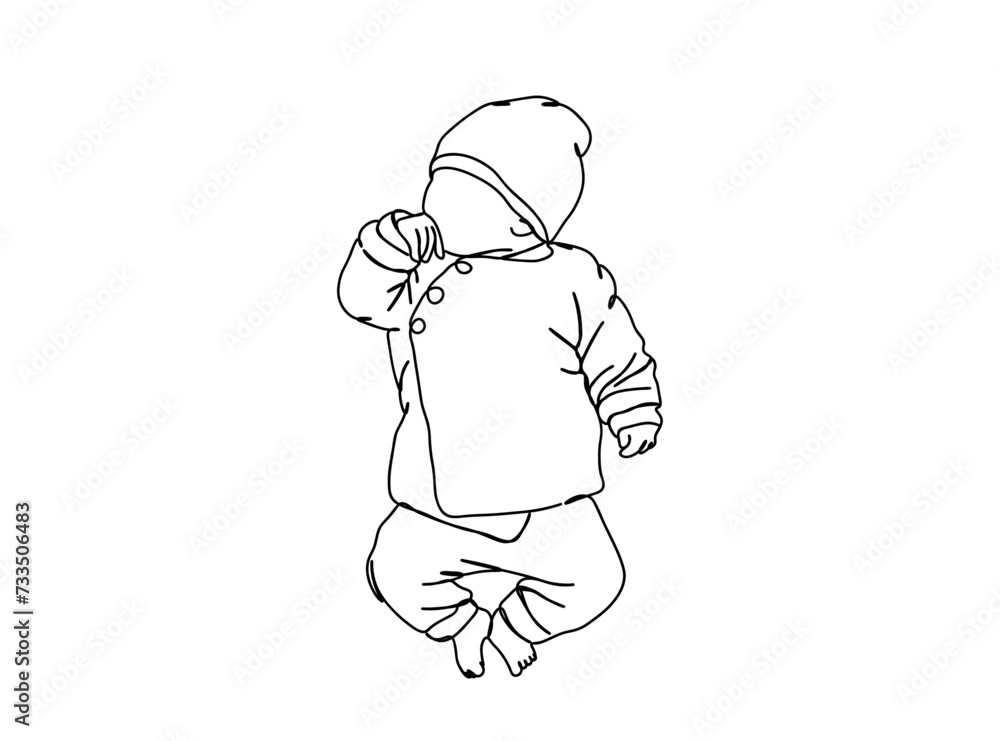 Baby Single Line Drawing Ai, EPS, SVG, PNG, JPG zip file Baby Single Line Drawing Ai, EPS, SVG, PNG, JPG zip file