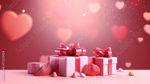 Gifts with nice ribbons are simple and elegant, there is empty space for greeting text, wallpaper, posters, advertisements, etc., if you don't have enough choices, please click
