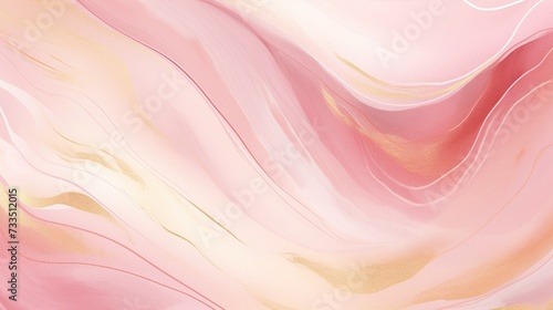 Elegant pink and gold abstract marble painting, luxury wedding card, women's day background, mother's day backdrop concept