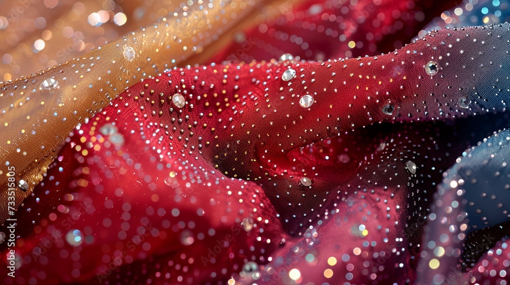 Luxury silk fabric with shine diamonds gemstone concept. Banner background design Luxury silk fabric with shine diamonds gemstone concept. Banner background design
