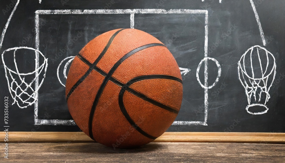 Fototapeta premium basketball hoop and ball