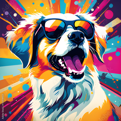 background with dog. Generative AI