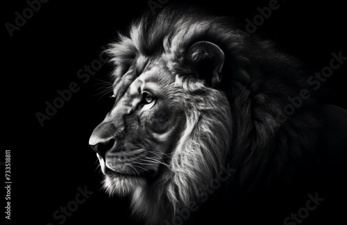 Lion King on a black background © Riz