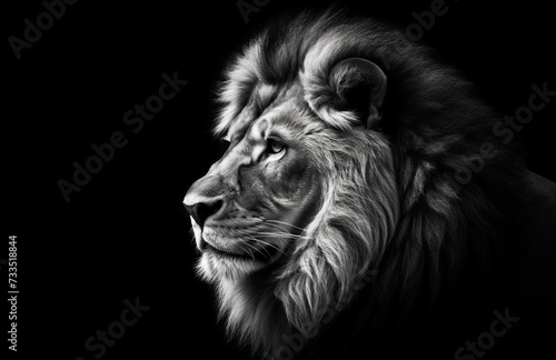 Lion King on a black background © Riz