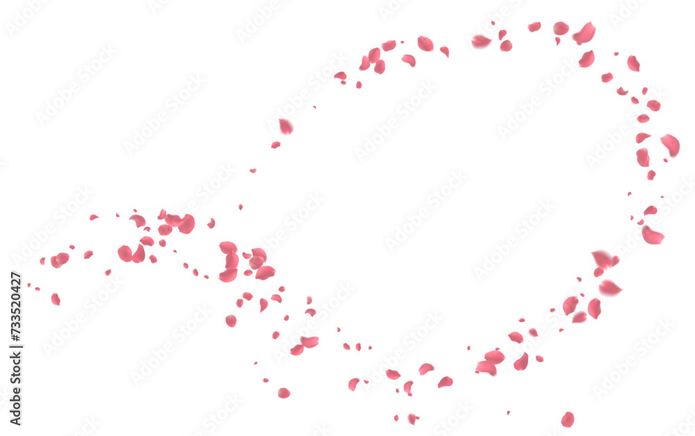 Valentine's day Vector red symbols of love border for romantic banner or Red rose petals will fall on abstract floral background with gorgeous rose greeting card design. on transparent background Valentine's day Vector red symbols of love border for romantic banner or Red rose petals will fall on abstract floral background with gorgeous rose greeting card design. on transparent background