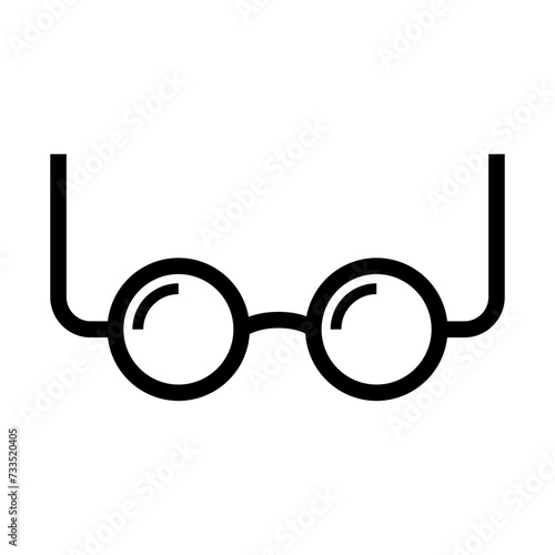 minimalist eyeglass icon