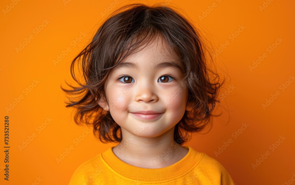 happy smiling asian kid in a professional studio background happy smiling asian kid in a professional studio background