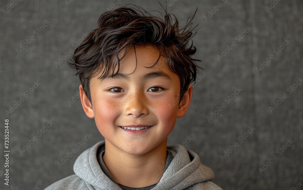 happy smiling asian kid in a professional studio background happy smiling asian kid in a professional studio background