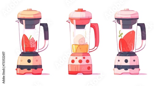 Versatile Blender: A Modern Food Blender Set Against a White Background, Perfect for Creating a Variety of Culinary Delights. 