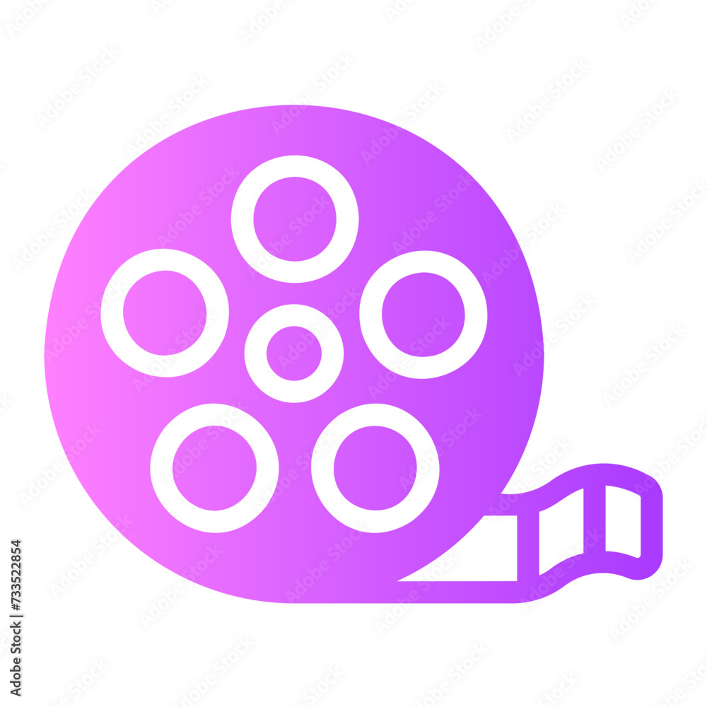 film reel gradient icon film reel gradient icon