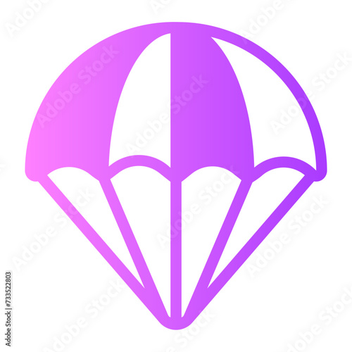 parachuting gradient icon