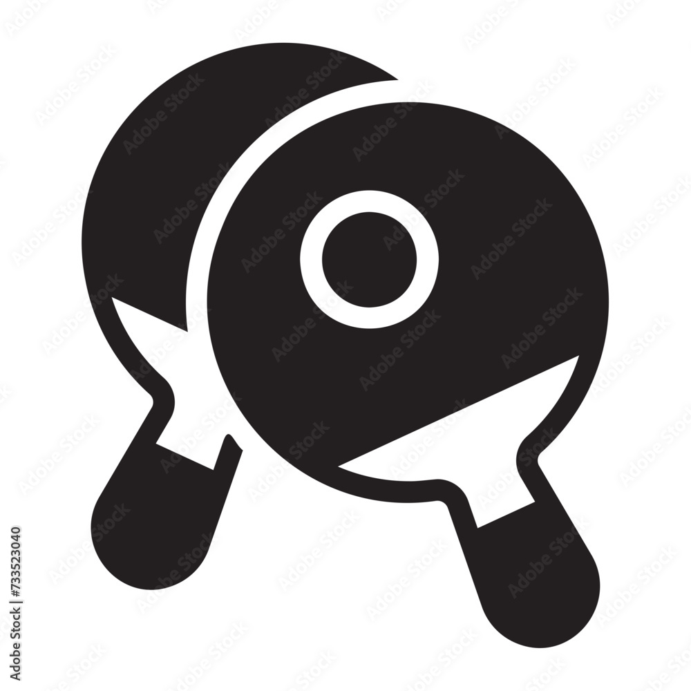 ping pong glyph icon