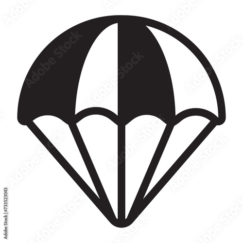 parachuting glyph icon