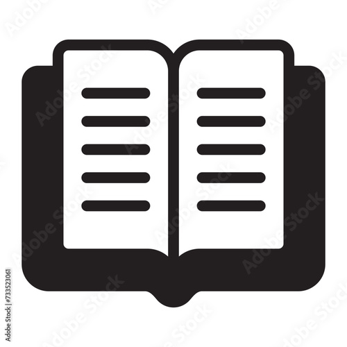 reading glyph icon