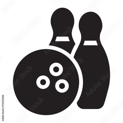 bowling glyph icon
