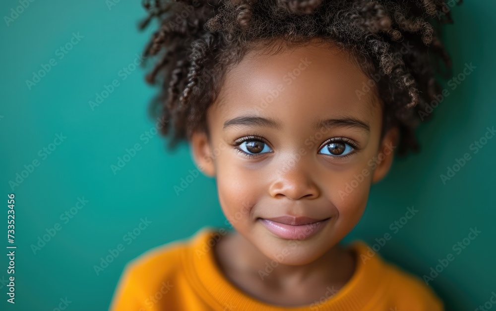 happy smiling African American kid in a professional studio background happy smiling African American kid in a professional studio background