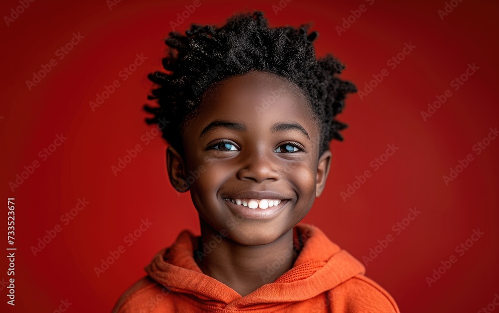 happy smiling African American kid in a professional studio background happy smiling African American kid in a professional studio background