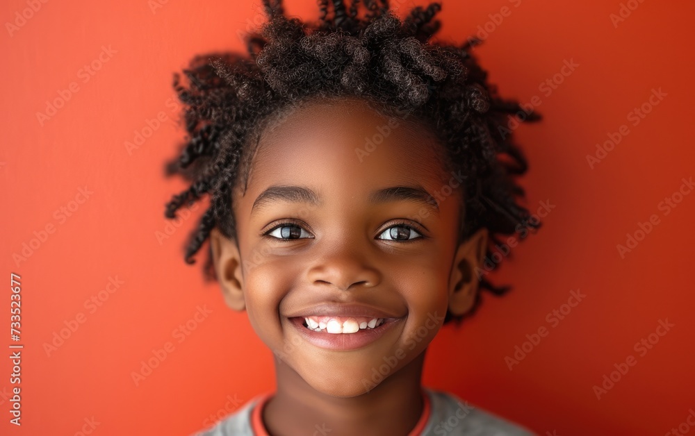 happy smiling African American kid in a professional studio background happy smiling African American kid in a professional studio background