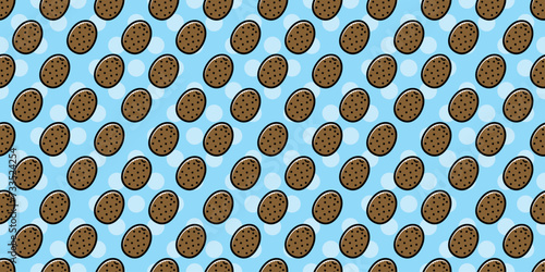 Kiwi illustration background. Seamless pattern. Vector. キウイのイラストパターン　背景素材