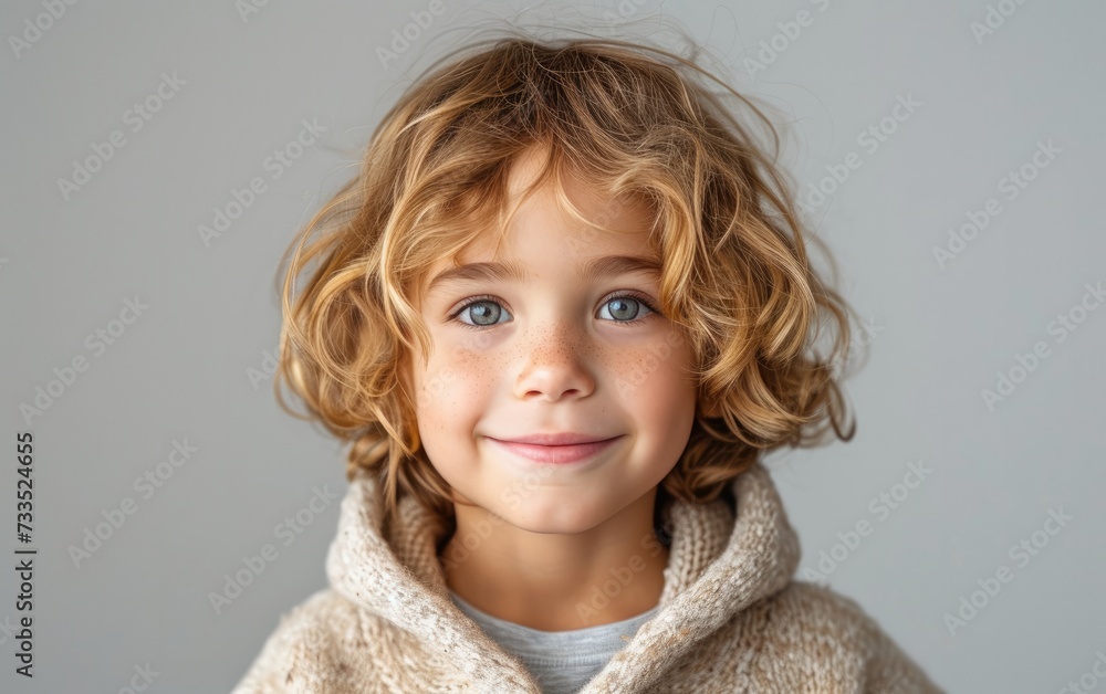happy smiling caucasian kid portrait, professional studio background happy smiling caucasian kid portrait, professional studio background