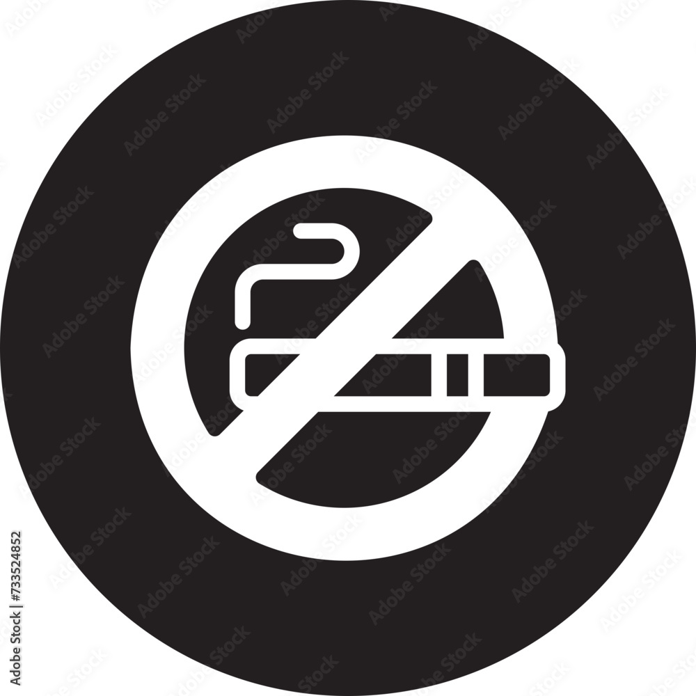 no smoking glyph icon no smoking glyph icon