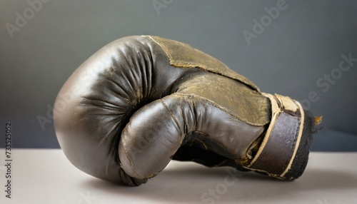 flaming boxing glove on neutral background, boxer fist on fire, abstract photo
