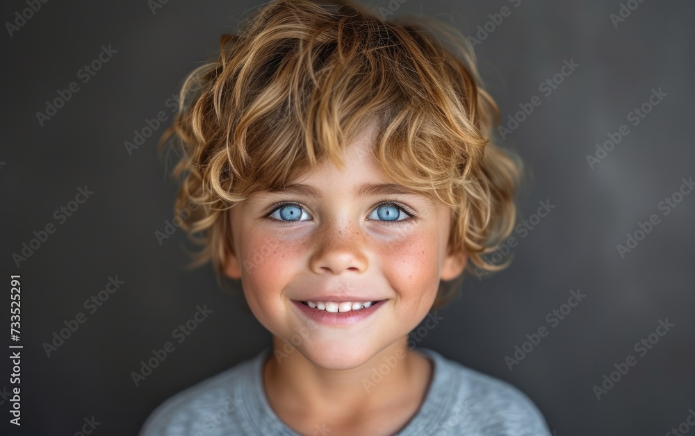 happy smiling caucasian kid portrait, professional studio background happy smiling caucasian kid portrait, professional studio background