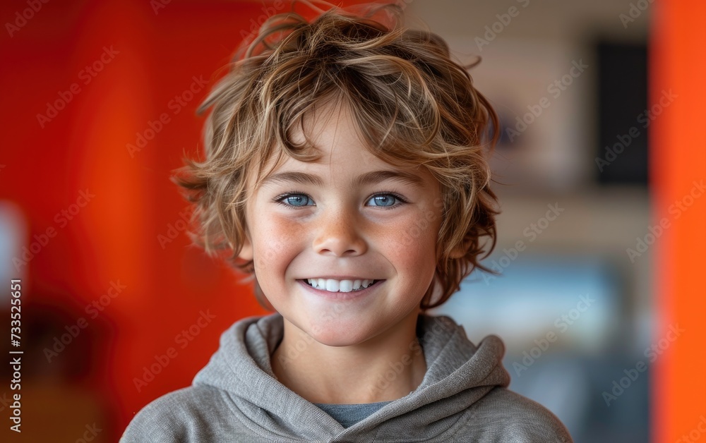 happy smiling caucasian kid portrait, professional studio background happy smiling caucasian kid portrait, professional studio background