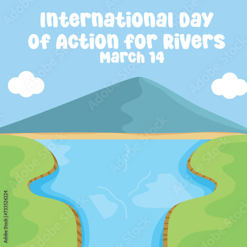 vector graphic of International Day of Action for Rivers ideal for International Day of Action for Rivers celebration.