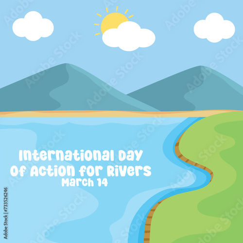 vector graphic of International Day of Action for Rivers ideal for International Day of Action for Rivers celebration.