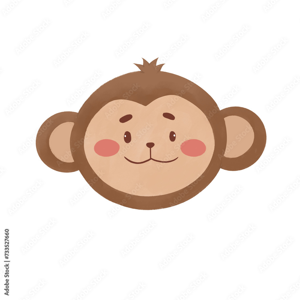 Cute monkey icon illustration Cute monkey icon illustration