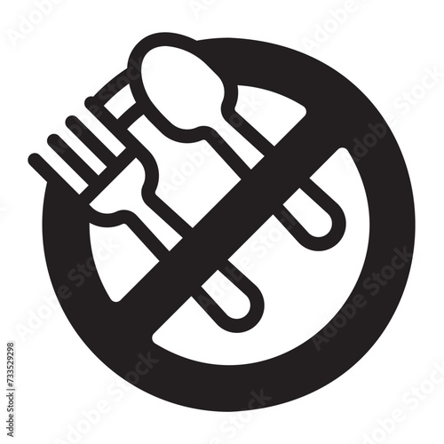 fasting glyph icon