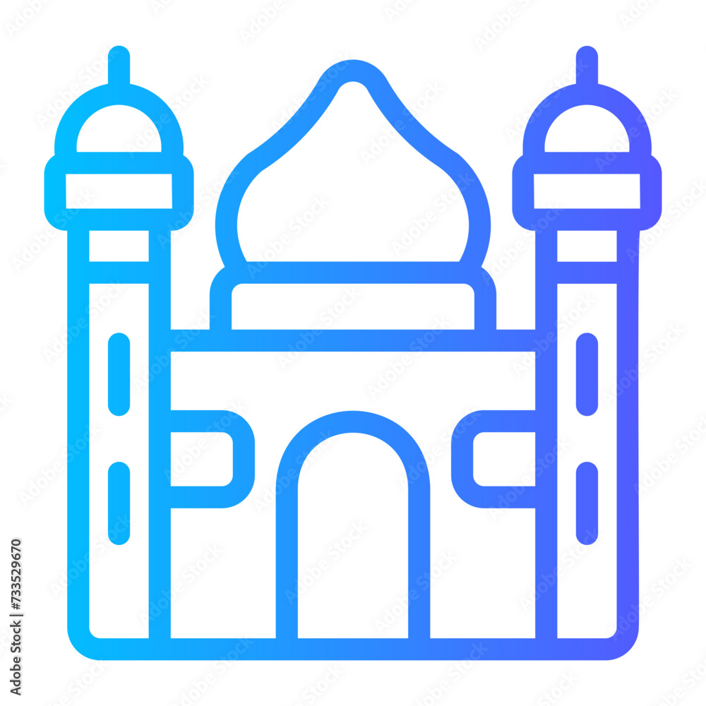mosque gradient icon mosque gradient icon